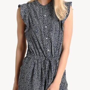 Ellison Midnight Blue Floral Romper